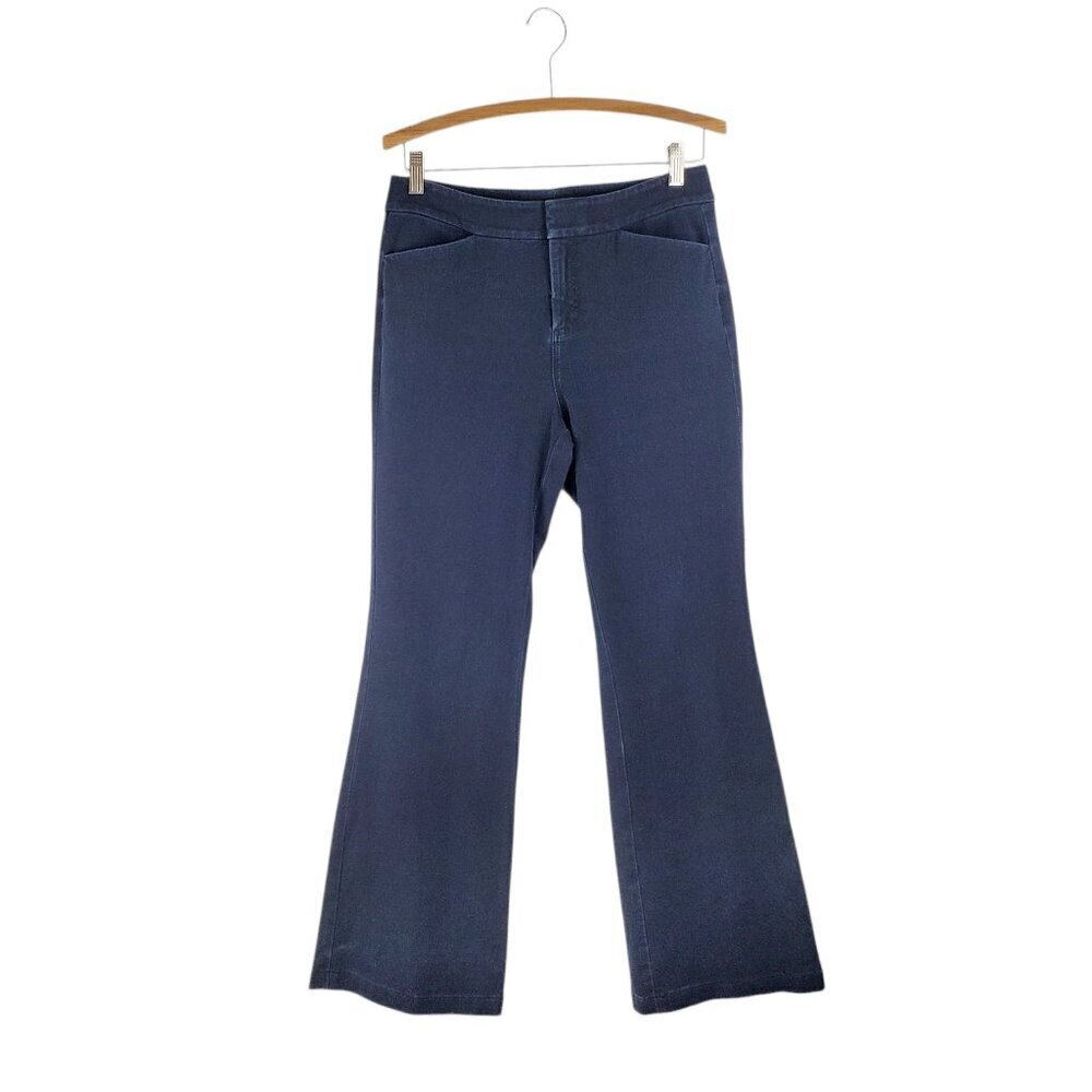 Lafayette 148 Mid Rise Flare Stretch Trouser Jeans Dark Wash Womens Size 8